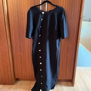 Eloquii Blue Sheath Dress with 3/4 Sleeves